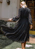Embroidered Black Dress